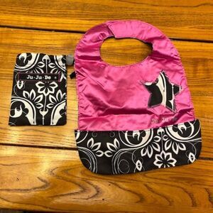 Ju-Ju-Be BeNeat Reversible Bib with bag - Shadow Waltz
